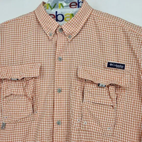 Columbia Super Bahama Shirt Mens XL Plaid Omni-Shade Fishing Outdoor Performance - Picture 2 of 11